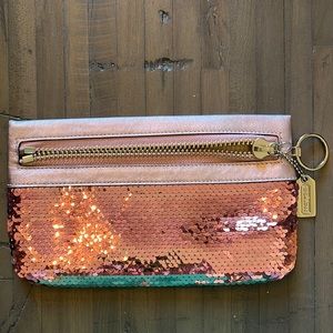 Coach Poppy Pink Sequin Wrislet